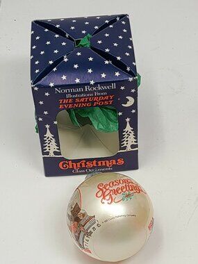 Vintage Christmas Ornament Norman Rockwell Saturday Evening Post